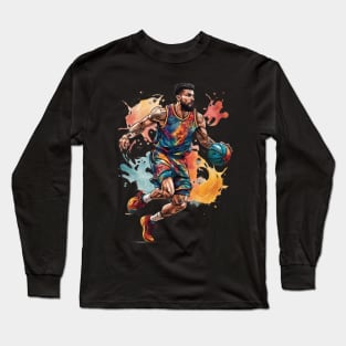 Basketball Art Long Sleeve T-Shirt